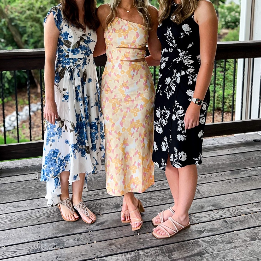 Yellow and pink maxi dress WORN ONCE